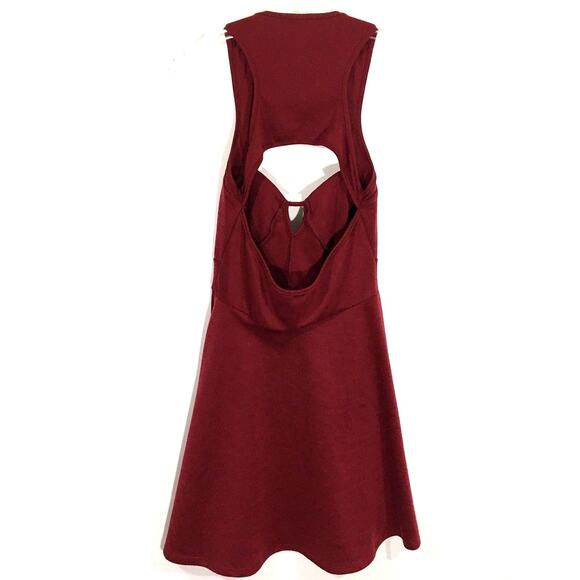 Forever 21 Red Mini Dress M Y2K Cut Out Skater Baby Doll Fairy Picnic Stretch - Picture 2 of 6